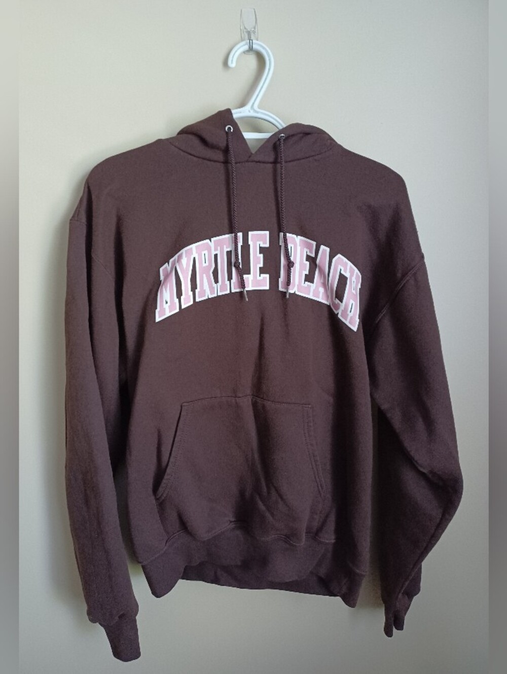 Women's Size M Champion‎ Myrtle Beach, SC Brown Sweatshirt Travel Hoodie Shirt